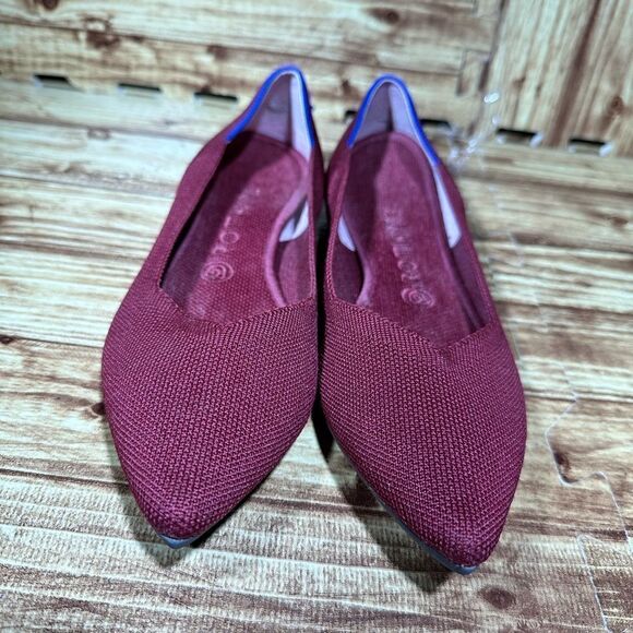Rothy's The Point Ballet Flats in Orchard Eggplant Slip On Knit Shoe Size 9,5 - Picture 3 of 7